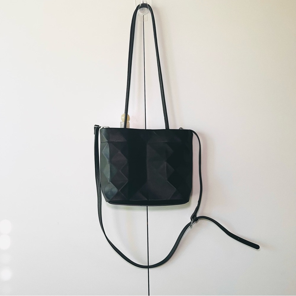 Fashionable Trendy Simple Black Ladies Single Shoulder Square Bag Crossbody Bag
